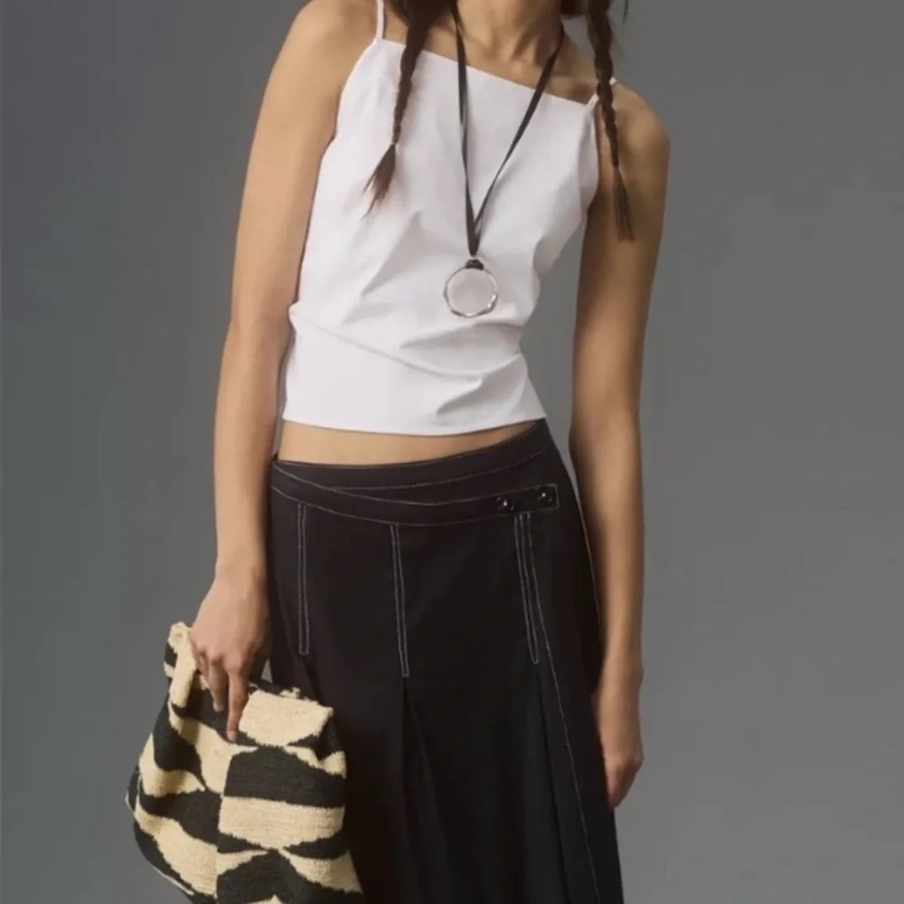 Anthropologie NWT Sleeveless Backless White Crop Top Women With Feminine Touch - Picture 3 of 8